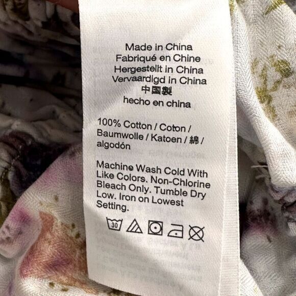 J‎ Crew x Flora Obscura Blouse Cinched-waist Top  Kaleidoscope Floral Size 2 - Picture 15 of 16